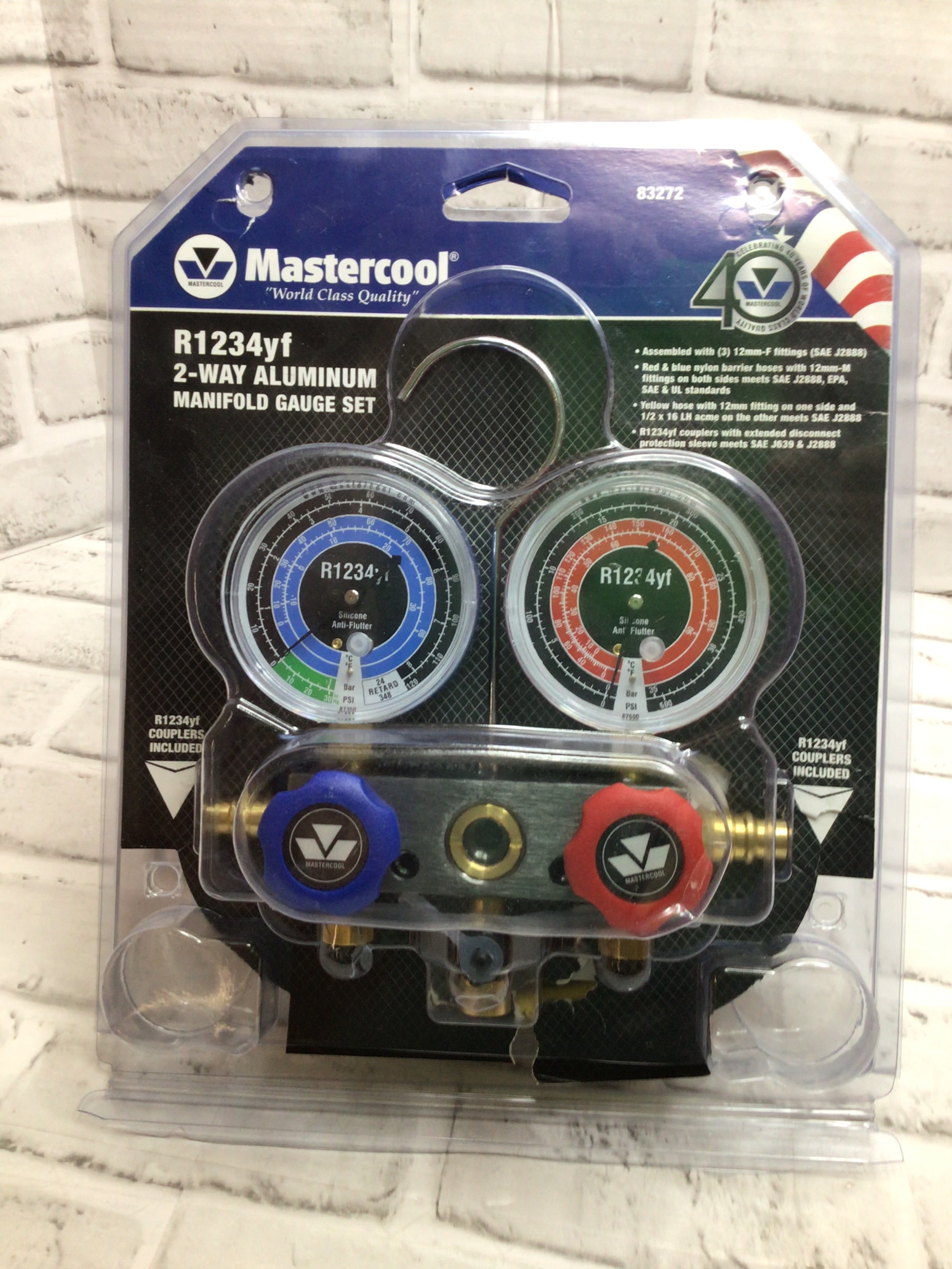 Mastercool 83272 R1234Yf Aluminum Manifold Gage Set **MISSING COUPLERS** (8080929226990)